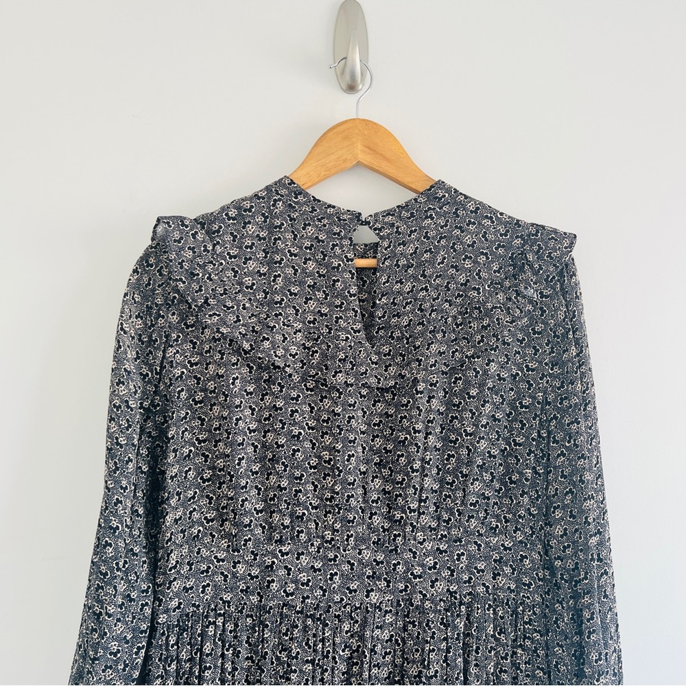 DÔEN Hawthorne Black Dress in Ink Maple Garden - Picture 7 of 9